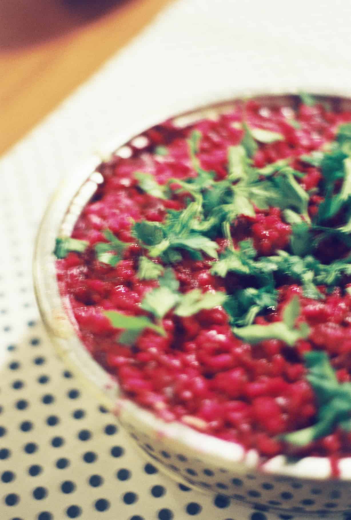 Beet Risotto for Thanksgiving