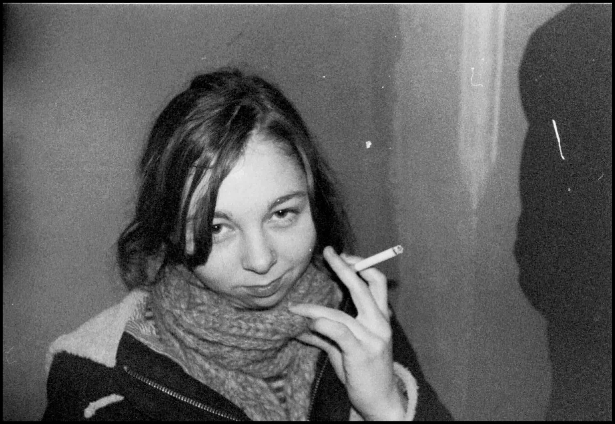 whitney with cigarette