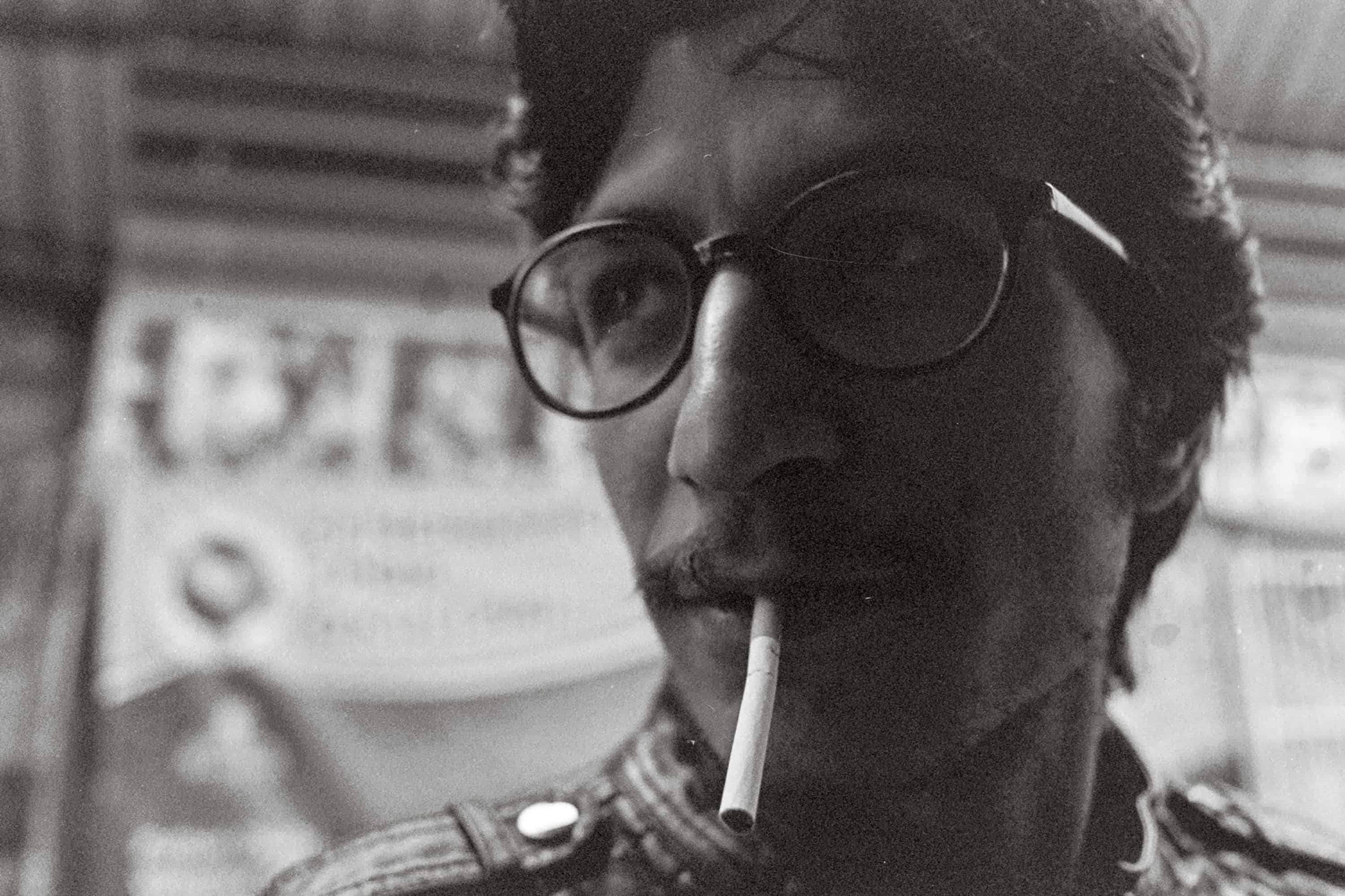 Portrait of Bijan with a cigarette